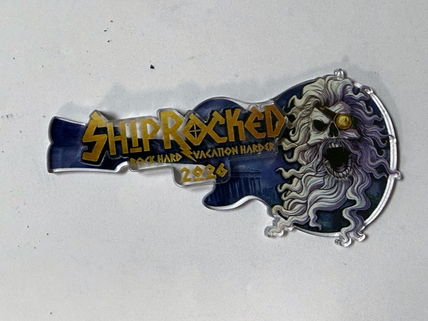 ShipRocked 2026 - Skully Zeus Gutar Stacked Acrylic Magnet