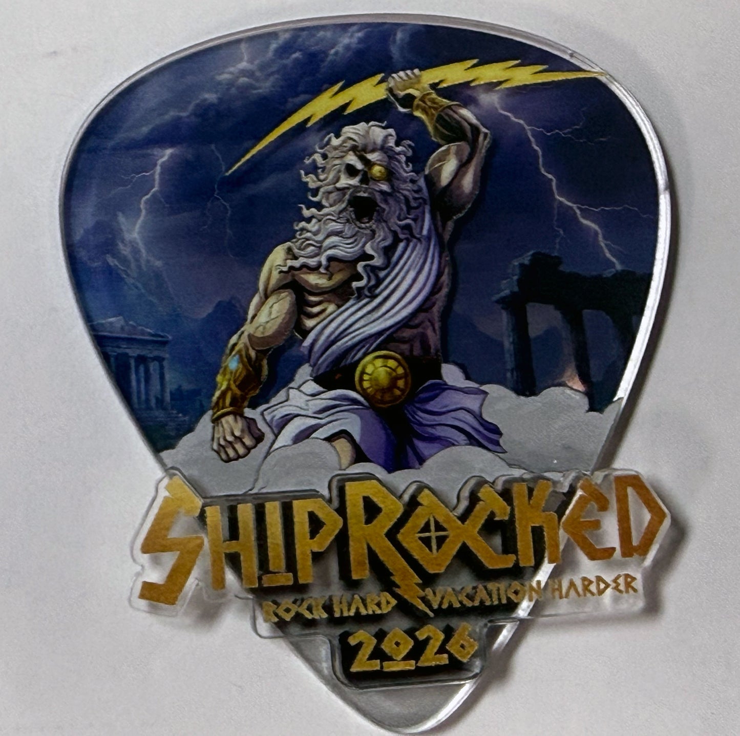 ShipRocked 2026 - Skully Zeus Gutar Pic Stacked Acrylic Magnet