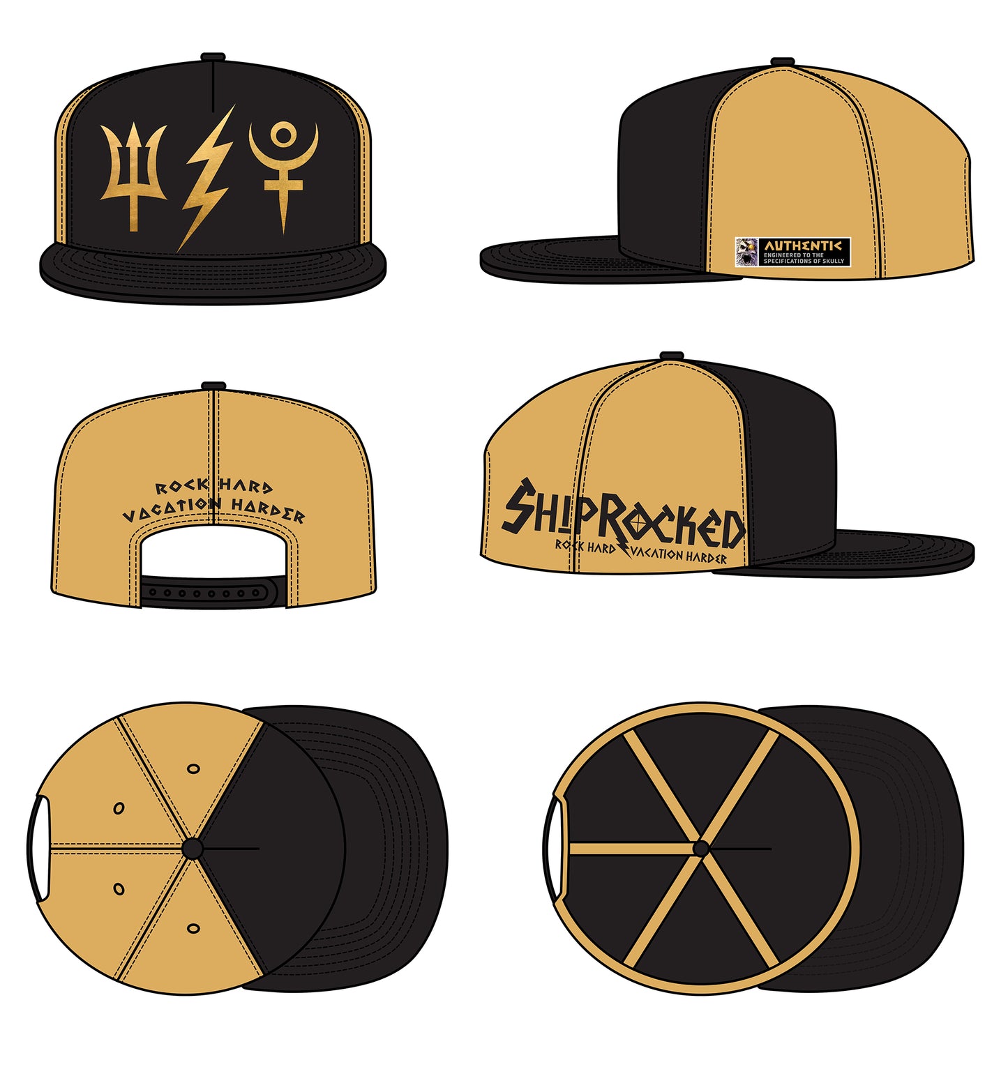 Shiprocked 2026 - Brown/BLK Emblems Ball Cap