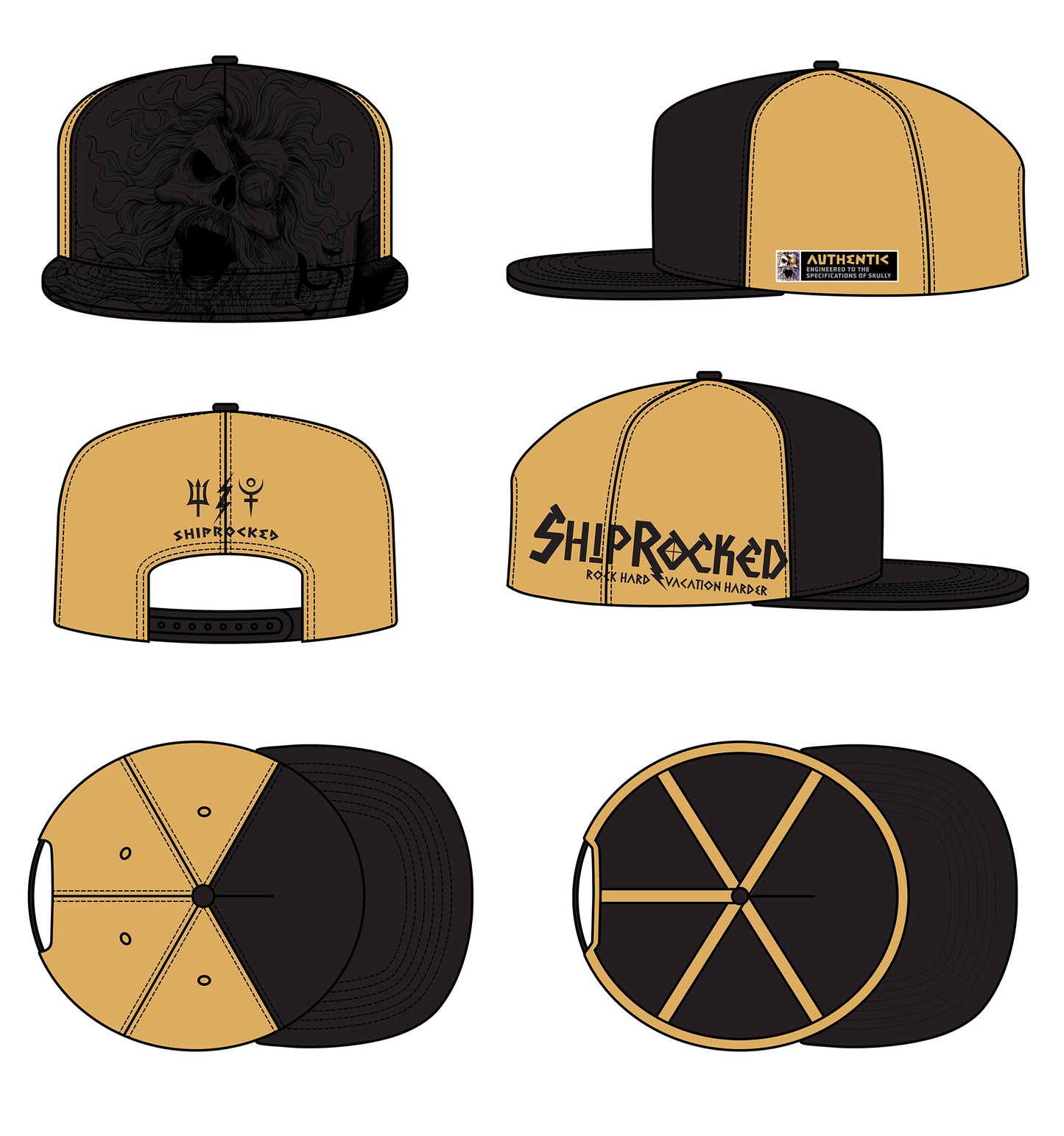 Shiprocked 2026 - Brown/BLK Black Zeus Ball Cap
