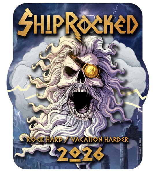 ShipRocked 2026 - Skully Zeus Die Cut Magnet