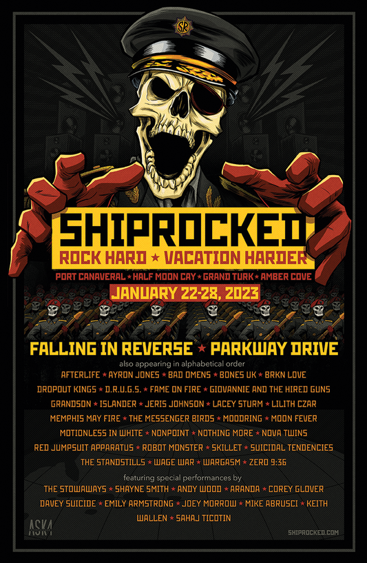 ShipRocked 2023 11x17 Lineup Poster