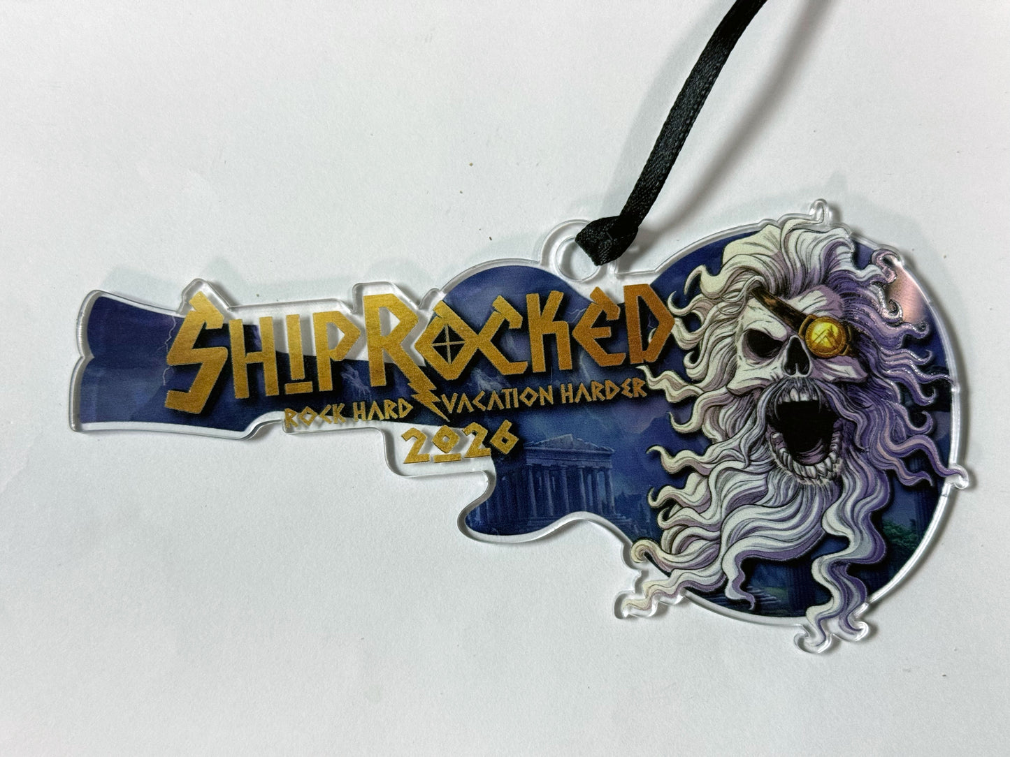 Shiprocked 2026 - Skully Zeus Guitar Acrylic Ornament