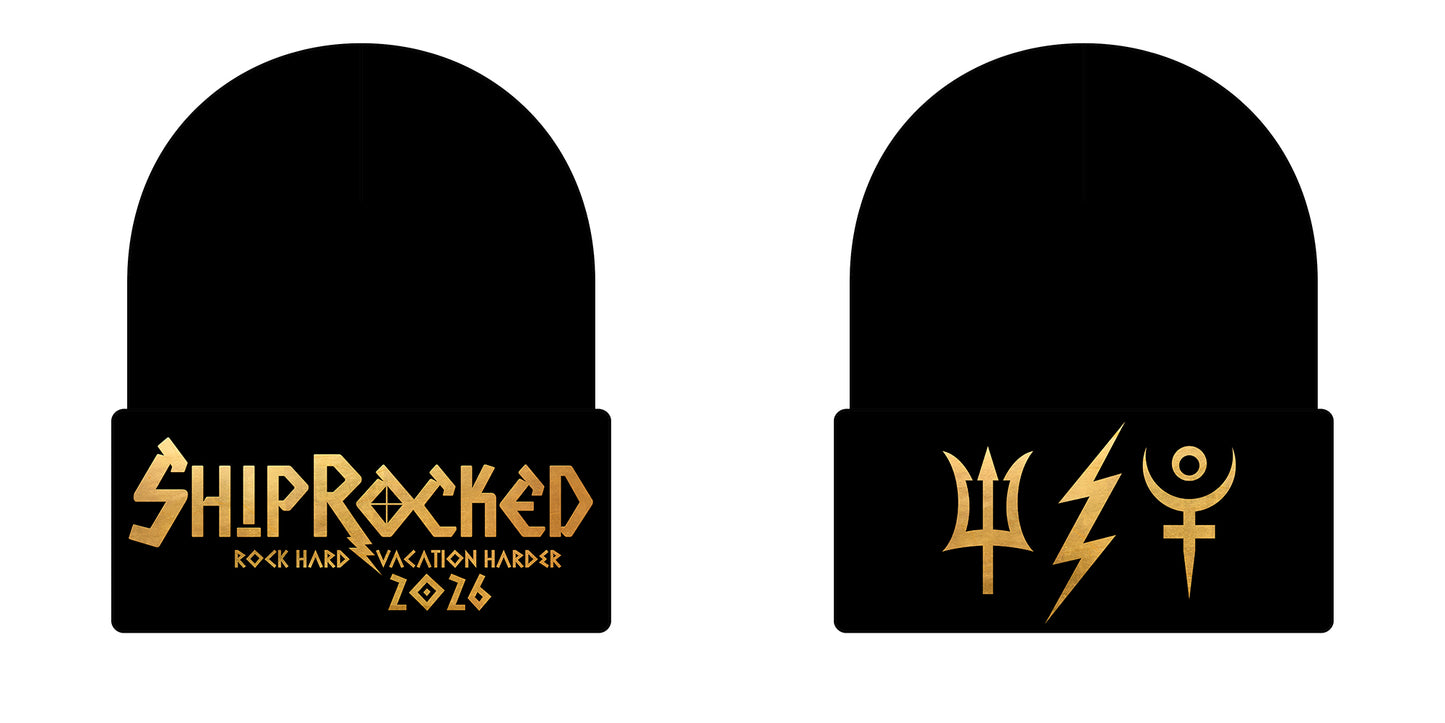 Shiprocked 2026 - Black Symbols Beanie