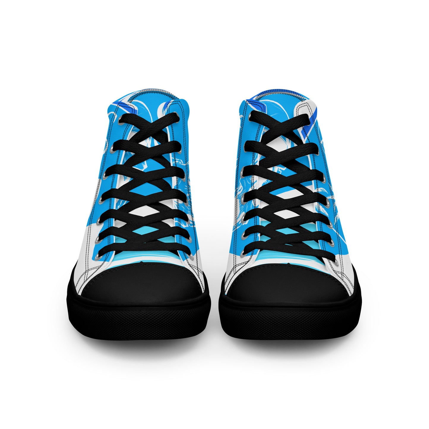 Shiprocked - Blue Men’s high top canvas shoes