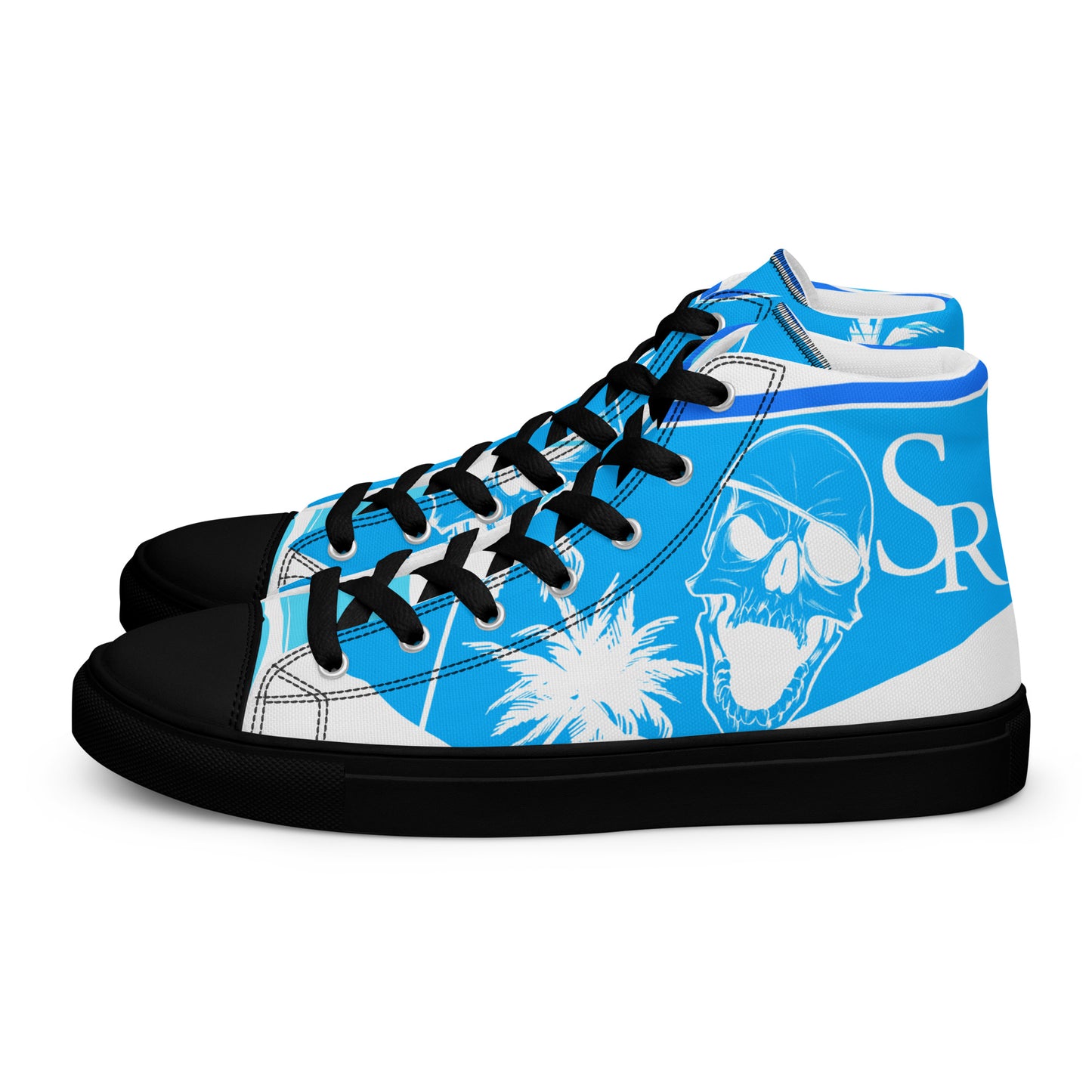 Shiprocked - Blue Men’s high top canvas shoes