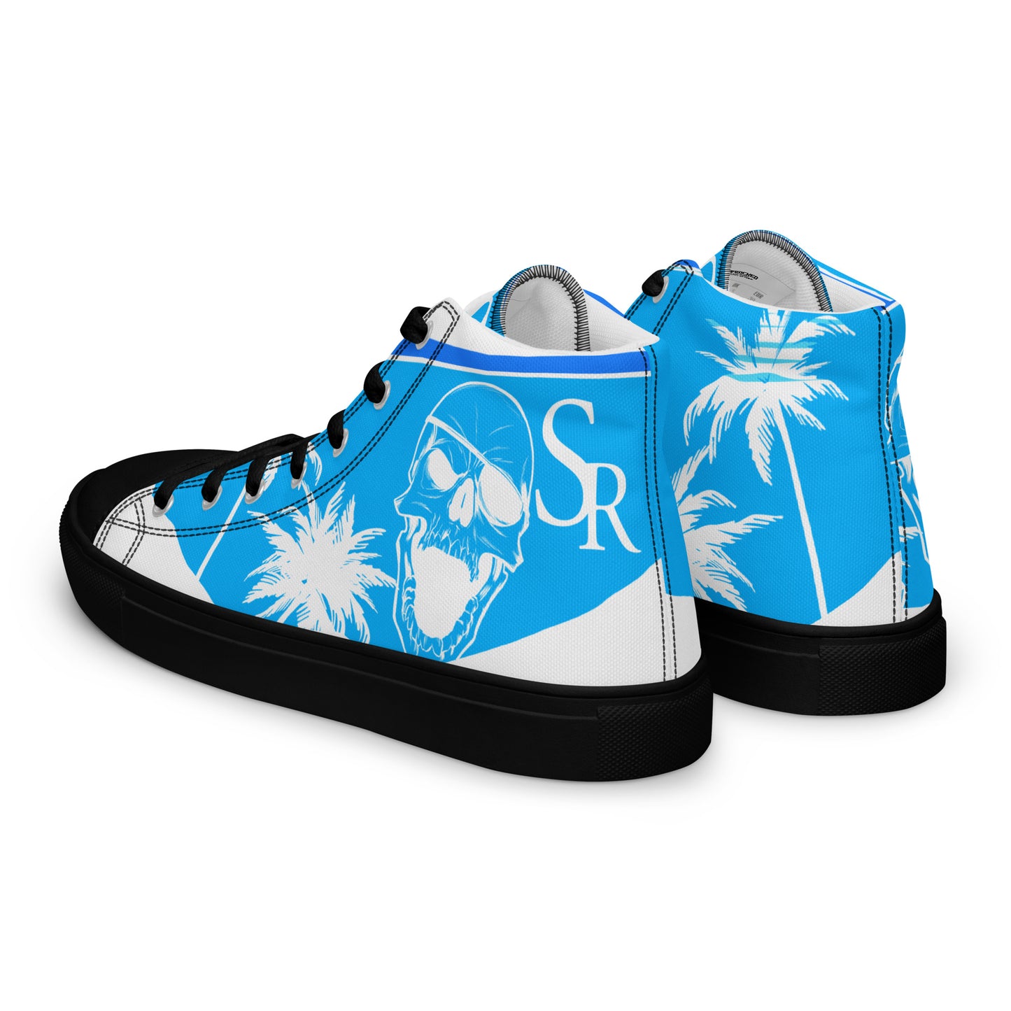 Shiprocked - Blue Men’s high top canvas shoes