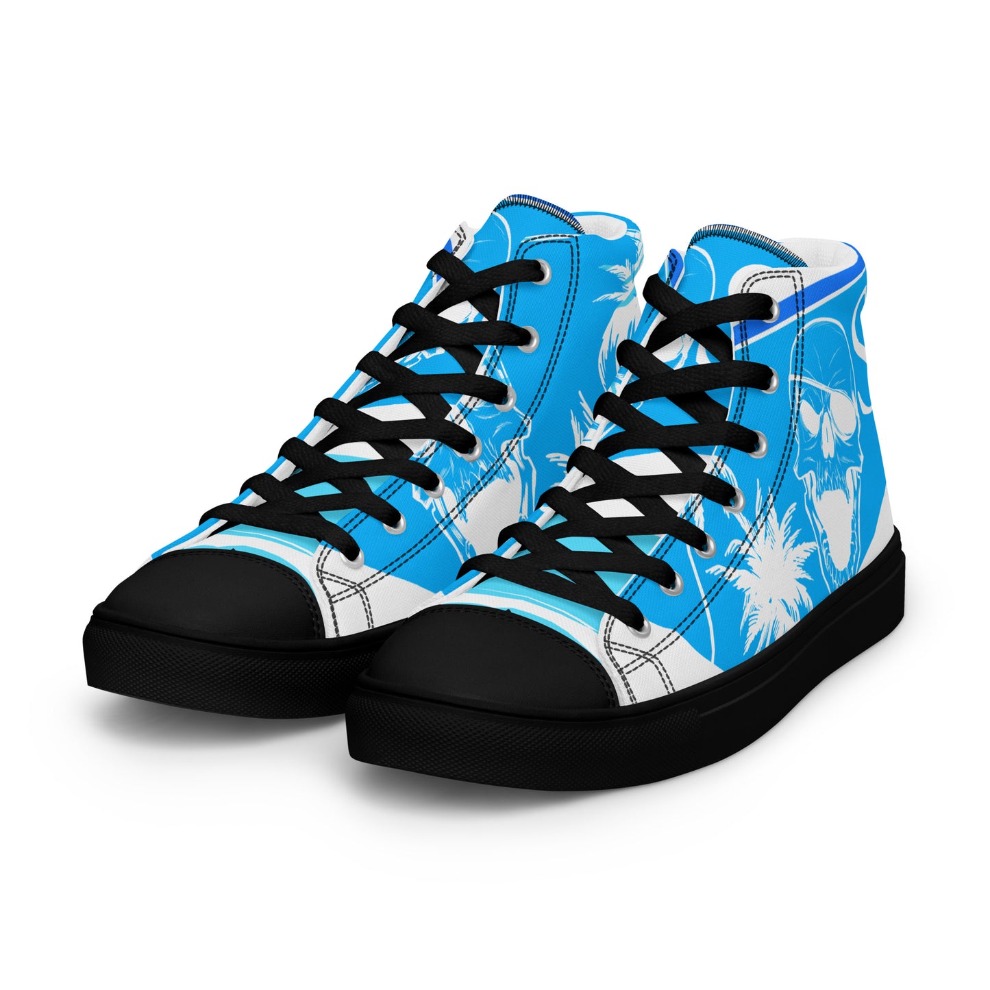 Shiprocked - Blue Men’s high top canvas shoes