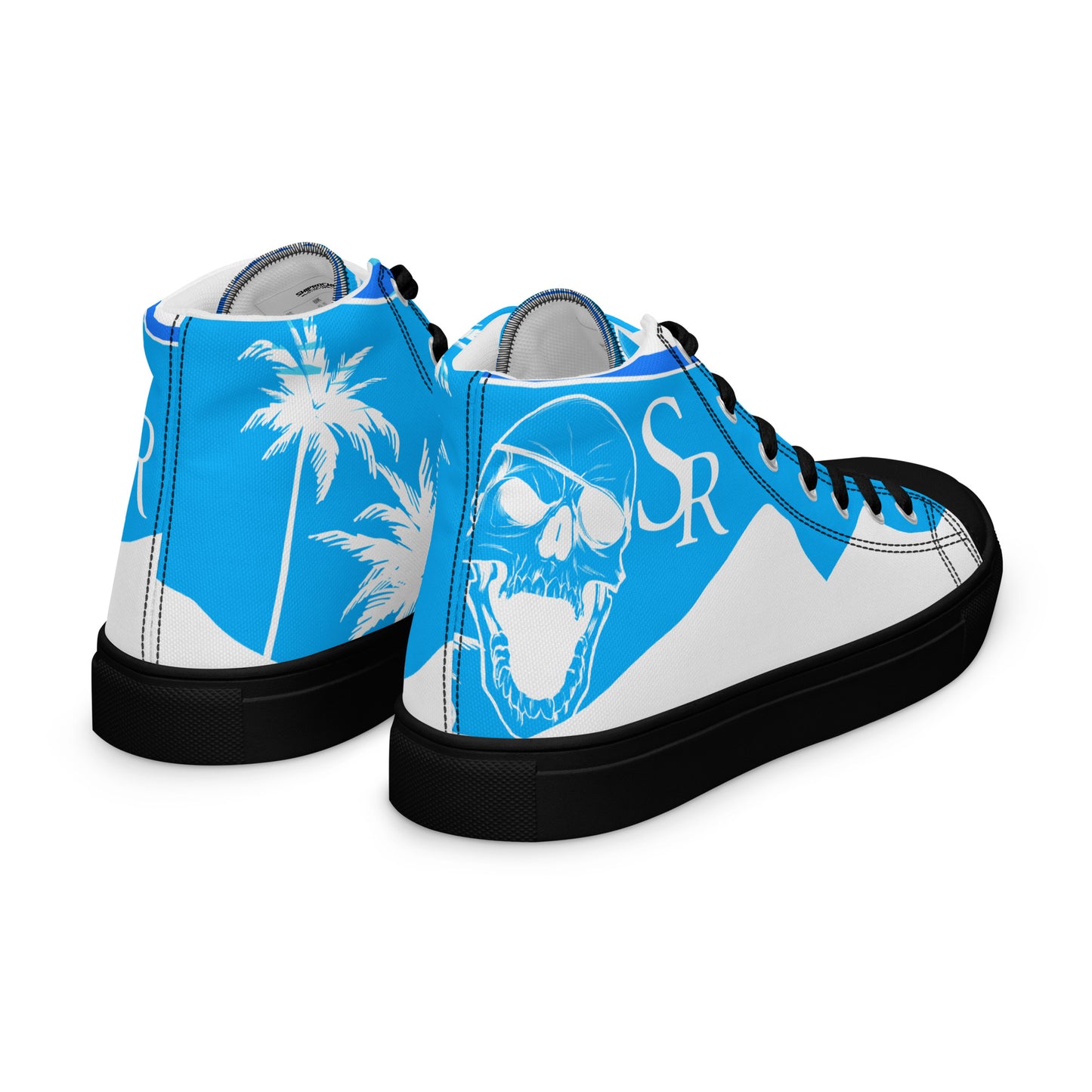 Shiprocked - Blue Men’s high top canvas shoes