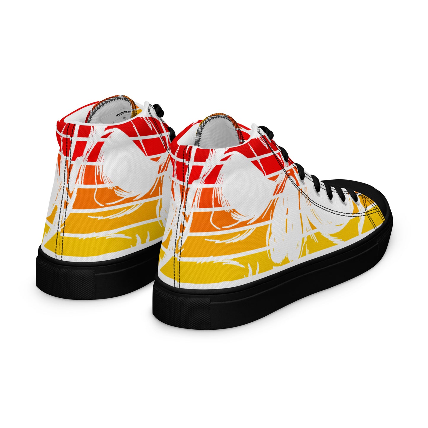 Orange Men’s high top canvas shoes