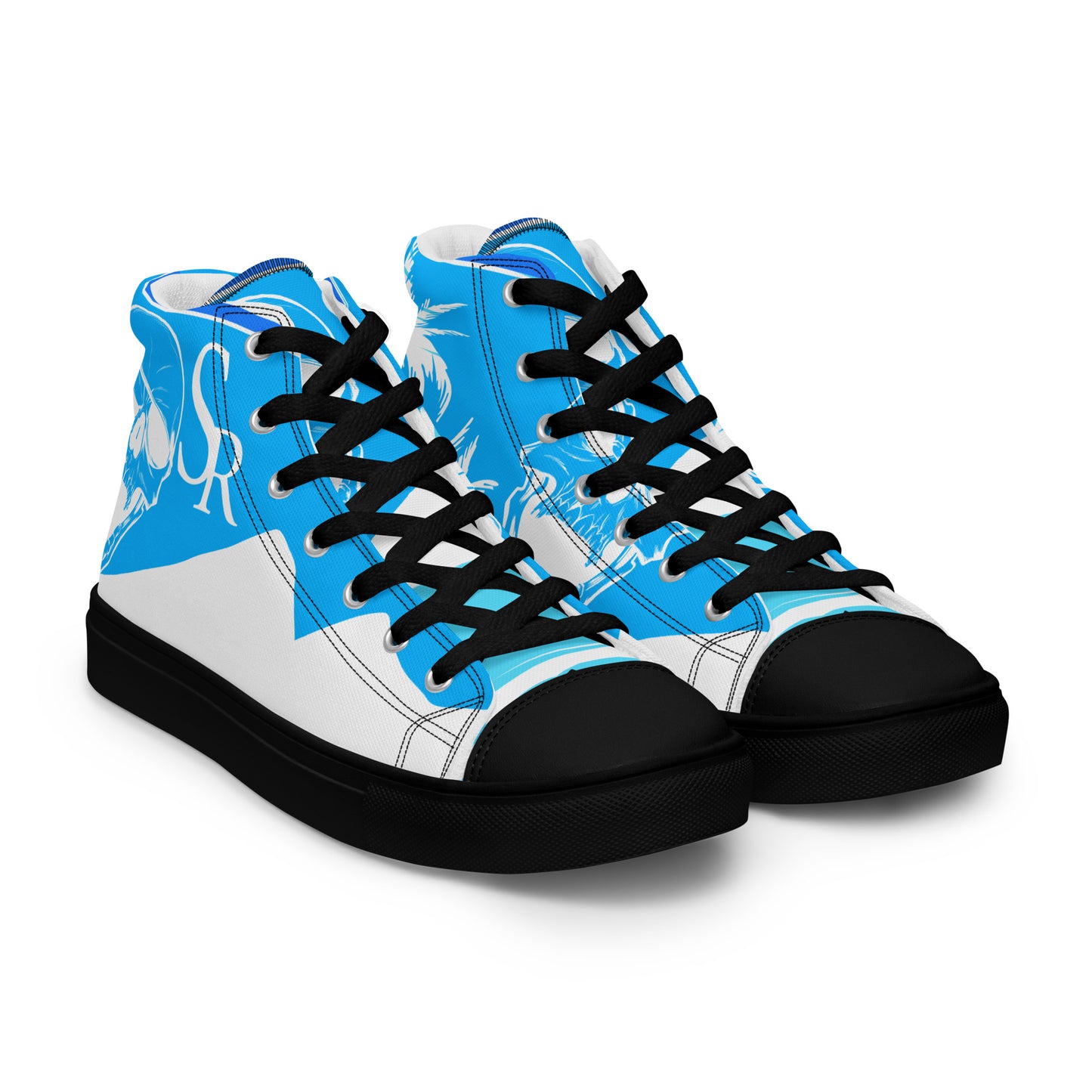 Shiprocked - Blue Men’s high top canvas shoes