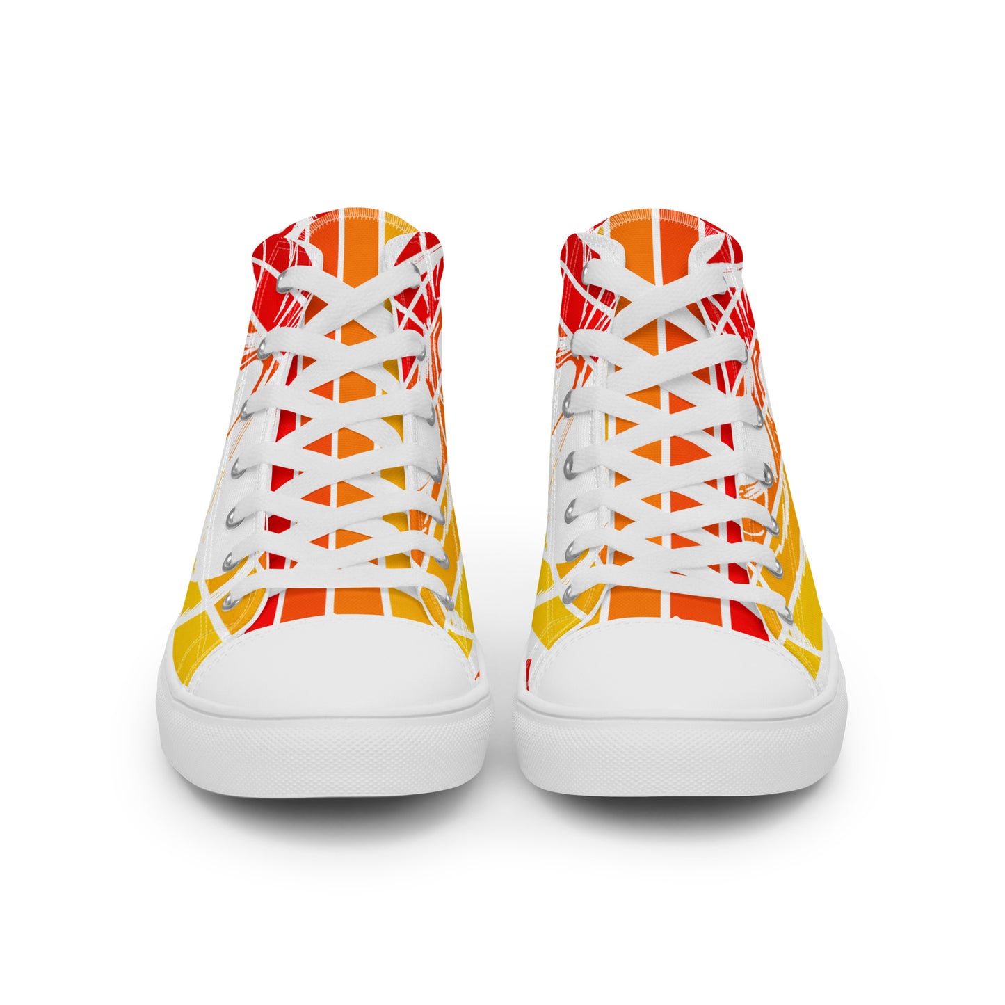 Orange Men’s high top canvas shoes