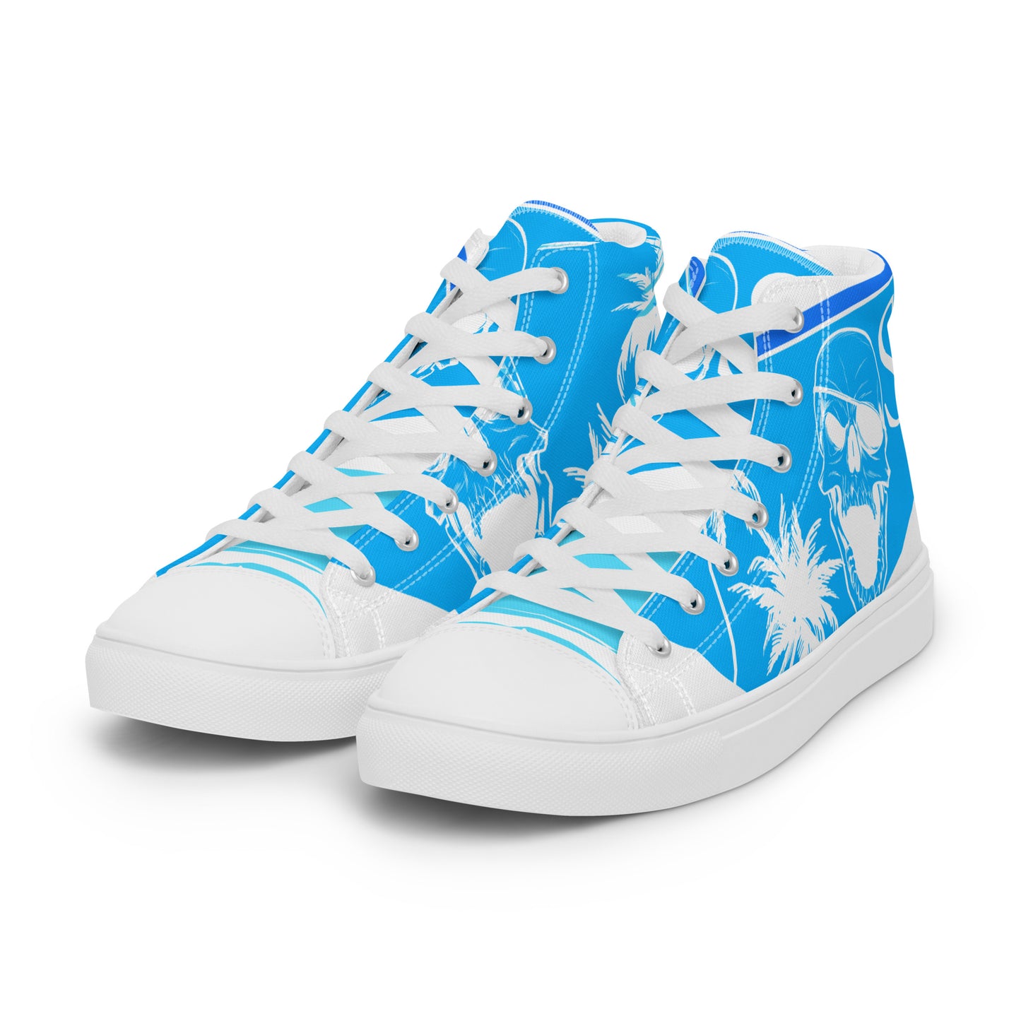 Shiprocked - Blue Men’s high top canvas shoes